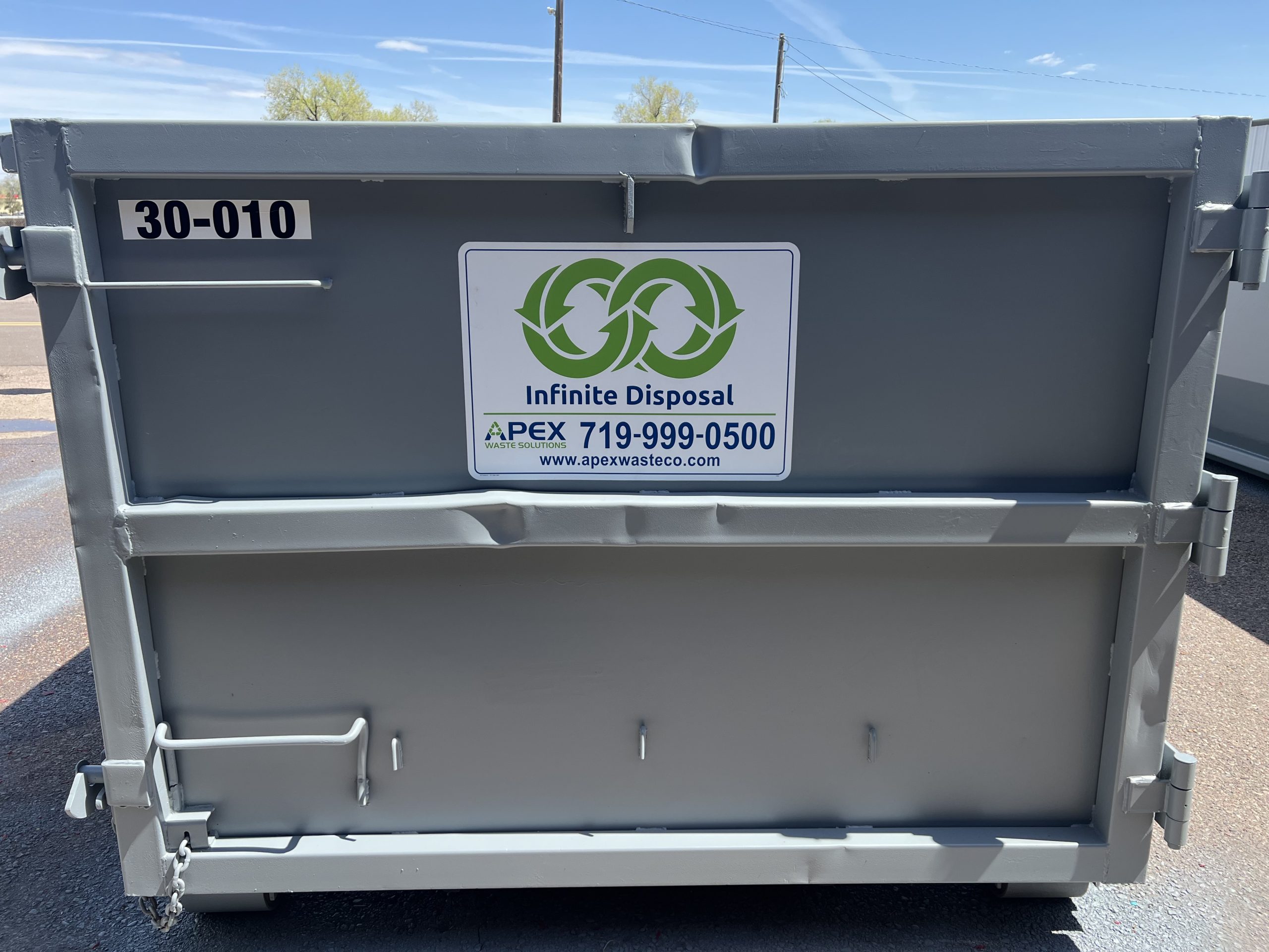 Front of Roll Off Container